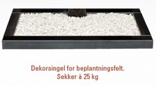 Dekorsingel for beplantningsfelt. seller a'25 kg