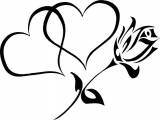 Gravstein 5063 Doble hjerter med blomst